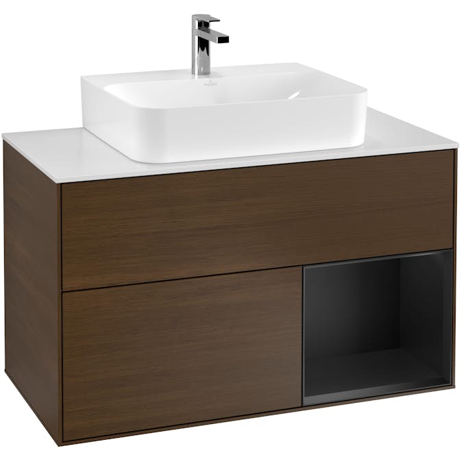Tvättställsskåp Villeroy & Boch Finion med 2 Lådor Hylla och Bänkskiva för Centrerat Tvättställ