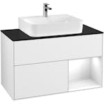 Tvättställsskåp Villeroy & Boch Finion med 2 Lådor Hylla och Bänkskiva för Centrerat Tvättställ