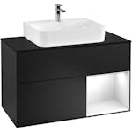 Tvättställsskåp Villeroy & Boch Finion med 2 Lådor Hylla och Bänkskiva för Centrerat Tvättställ