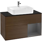 Tvättställsskåp Villeroy & Boch Finion med 2 Lådor Hylla och Bänkskiva för Centrerat Tvättställ