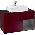 Tvättställsskåp Villeroy & Boch Finion med 2 Lådor Hylla och Bänkskiva för Centrerat Tvättställ