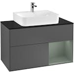 Tvättställsskåp Villeroy & Boch Finion med 2 Lådor Hylla och Bänkskiva för Centrerat Tvättställ