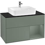 Tvättställsskåp Villeroy & Boch Finion med 2 Lådor Hylla och Bänkskiva för Centrerat Tvättställ