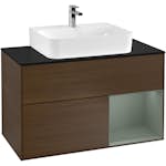 Tvättställsskåp Villeroy & Boch Finion med 2 Lådor Hylla och Bänkskiva för Centrerat Tvättställ