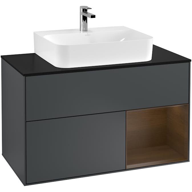 Tvättställsskåp Villeroy & Boch Finion med 2 Lådor Hylla och Bänkskiva för Centrerat Tvättställ