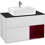 Tvättställsskåp Villeroy & Boch Finion med 2 Lådor Hylla och Bänkskiva för Centrerat Tvättställ