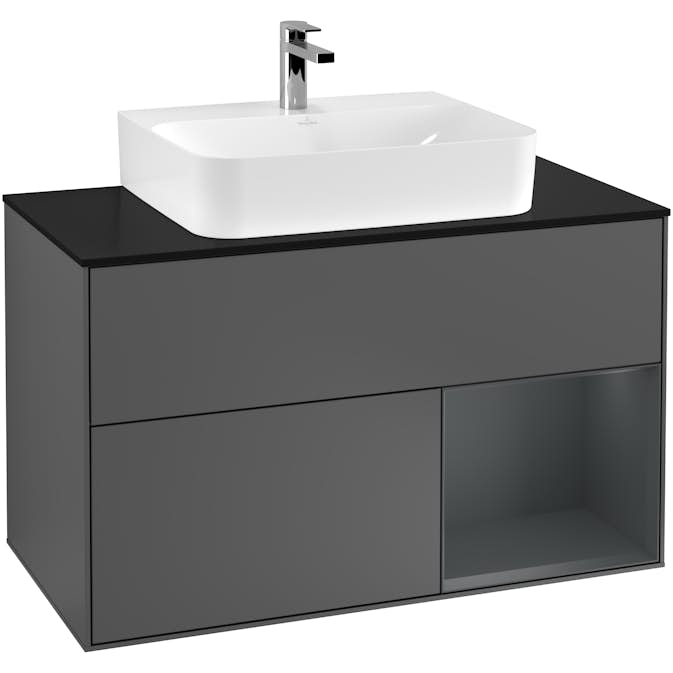 Tvättställsskåp Villeroy & Boch Finion med 2 Lådor Hylla och Bänkskiva för Centrerat Tvättställ