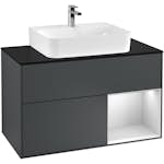 Tvättställsskåp Villeroy & Boch Finion med 2 Lådor Hylla och Bänkskiva för Centrerat Tvättställ