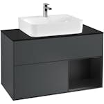 Tvättställsskåp Villeroy & Boch Finion med 2 Lådor Hylla och Bänkskiva för Centrerat Tvättställ