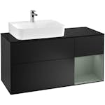 Tvättställsskåp Villeroy & Boch Finion med 3 Lådor Hylla och Bänkskiva för Ocentrerat Tvättställ