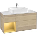 Tvättställsskåp Villeroy & Boch Finion med 3 Lådor Hylla och Bänkskiva för Centrerat Tvättställ