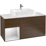 Tvättställsskåp Villeroy & Boch Finion med 3 Lådor Hylla och Bänkskiva för Centrerat Tvättställ