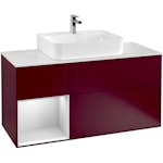 Tvättställsskåp Villeroy & Boch Finion med 3 Lådor Hylla och Bänkskiva för Centrerat Tvättställ