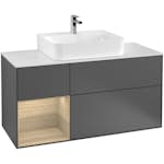 Tvättställsskåp Villeroy & Boch Finion med 3 Lådor Hylla och Bänkskiva för Centrerat Tvättställ