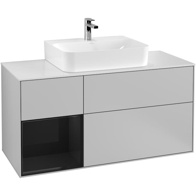 Tvättställsskåp Villeroy & Boch Finion med 3 Lådor Hylla och Bänkskiva för Centrerat Tvättställ