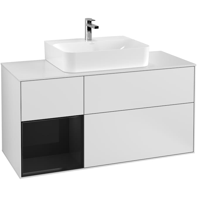 Tvättställsskåp Villeroy & Boch Finion med 3 Lådor Hylla och Bänkskiva för Centrerat Tvättställ
