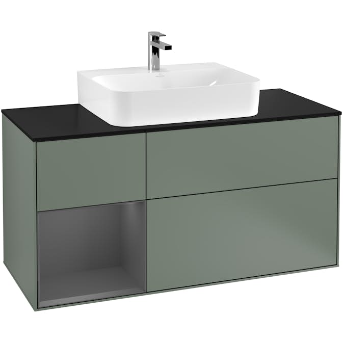 Tvättställsskåp Villeroy & Boch Finion med 3 Lådor Hylla och Bänkskiva för Centrerat Tvättställ