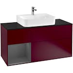 Tvättställsskåp Villeroy & Boch Finion med 3 Lådor Hylla och Bänkskiva för Centrerat Tvättställ