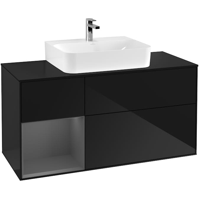 Tvättställsskåp Villeroy & Boch Finion med 3 Lådor Hylla och Bänkskiva för Centrerat Tvättställ