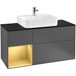 Tvättställsskåp Villeroy & Boch Finion med 3 Lådor Hylla och Bänkskiva för Centrerat Tvättställ