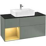 Tvättställsskåp Villeroy & Boch Finion med 3 Lådor Hylla och Bänkskiva för Centrerat Tvättställ