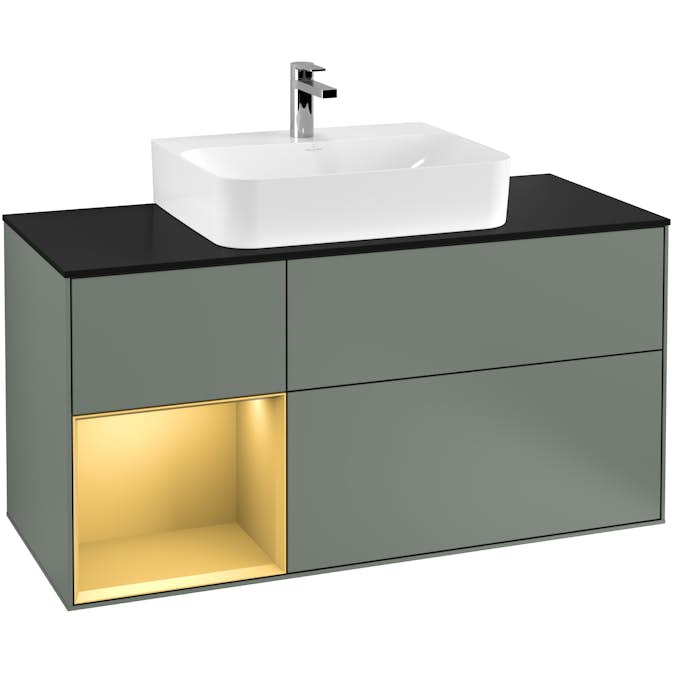 Tvättställsskåp Villeroy & Boch Finion med 3 Lådor Hylla och Bänkskiva för Centrerat Tvättställ