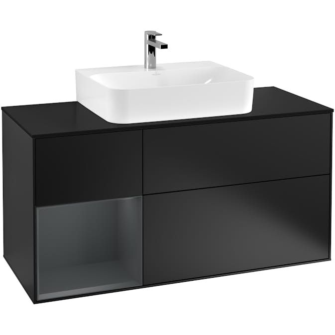 Tvättställsskåp Villeroy & Boch Finion med 3 Lådor Hylla och Bänkskiva för Centrerat Tvättställ