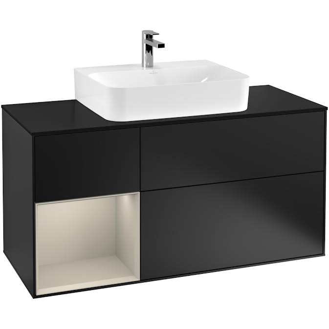 Tvättställsskåp Villeroy & Boch Finion med 3 Lådor Hylla och Bänkskiva för Centrerat Tvättställ