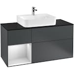 Tvättställsskåp Villeroy & Boch Finion med 3 Lådor Hylla och Bänkskiva för Centrerat Tvättställ