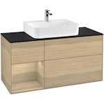 Tvättställsskåp Villeroy & Boch Finion med 3 Lådor Hylla och Bänkskiva för Centrerat Tvättställ