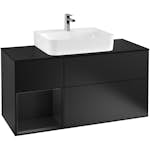 Tvättställsskåp Villeroy & Boch Finion med 3 Lådor Hylla och Bänkskiva för Centrerat Tvättställ