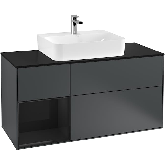Tvättställsskåp Villeroy & Boch Finion med 3 Lådor Hylla och Bänkskiva för Centrerat Tvättställ