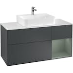 Tvättställsskåp Villeroy & Boch Finion med 3 Lådor Hylla och Bänkskiva för Centrerat Tvättställ