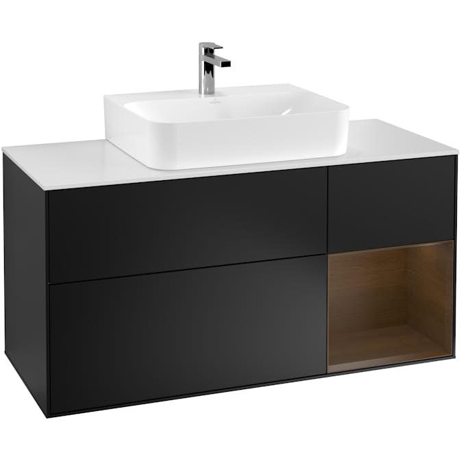 Tvättställsskåp Villeroy & Boch Finion med 3 Lådor Hylla och Bänkskiva för Centrerat Tvättställ