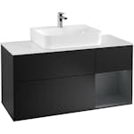 Tvättställsskåp Villeroy & Boch Finion med 3 Lådor Hylla och Bänkskiva för Centrerat Tvättställ