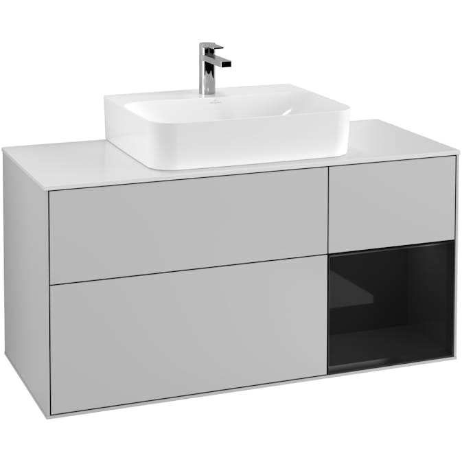 Tvättställsskåp Villeroy & Boch Finion med 3 Lådor Hylla och Bänkskiva för Centrerat Tvättställ