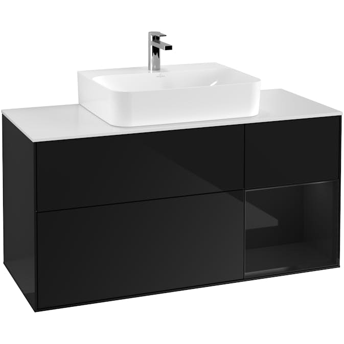 Tvättställsskåp Villeroy & Boch Finion med 3 Lådor Hylla och Bänkskiva för Centrerat Tvättställ
