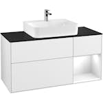 Tvättställsskåp Villeroy & Boch Finion med 3 Lådor Hylla och Bänkskiva för Centrerat Tvättställ