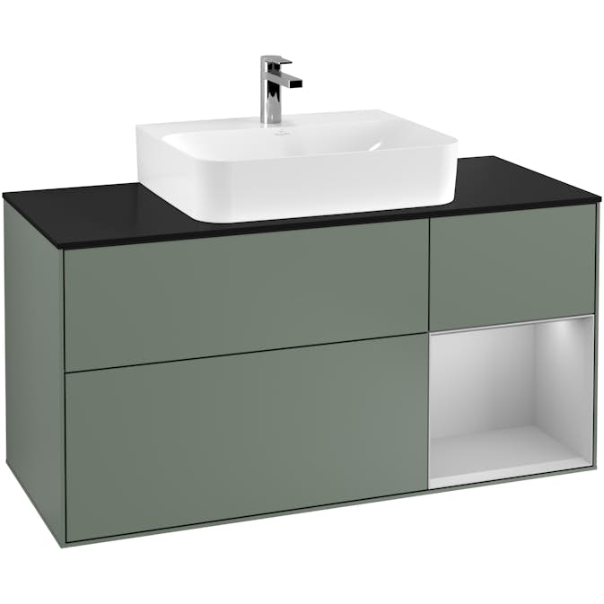 Tvättställsskåp Villeroy & Boch Finion med 3 Lådor Hylla och Bänkskiva för Centrerat Tvättställ