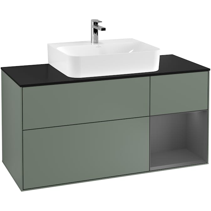 Tvättställsskåp Villeroy & Boch Finion med 3 Lådor Hylla och Bänkskiva för Centrerat Tvättställ