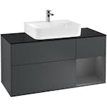 Tvättställsskåp Villeroy & Boch Finion med 3 Lådor Hylla och Bänkskiva för Centrerat Tvättställ