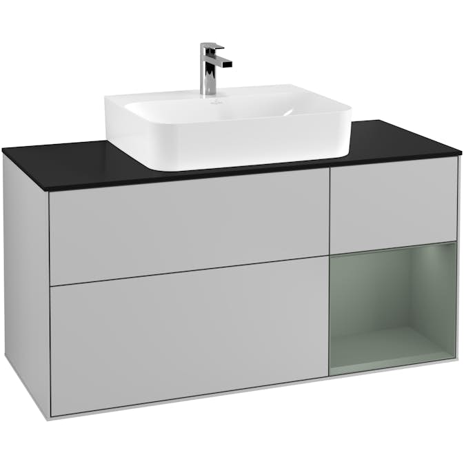 Tvättställsskåp Villeroy & Boch Finion med 3 Lådor Hylla och Bänkskiva för Centrerat Tvättställ