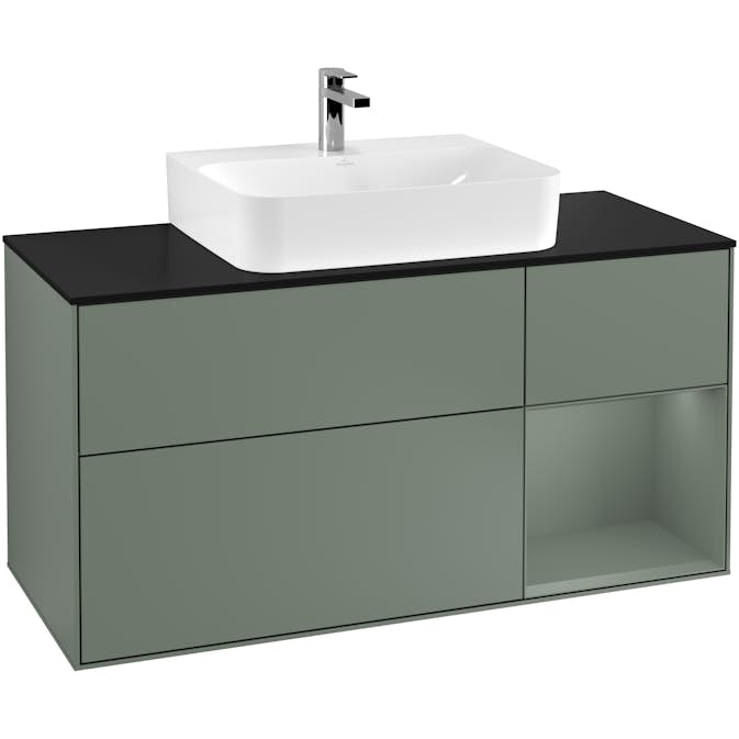 Tvättställsskåp Villeroy & Boch Finion med 3 Lådor Hylla och Bänkskiva för Centrerat Tvättställ