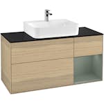 Tvättställsskåp Villeroy & Boch Finion med 3 Lådor Hylla och Bänkskiva för Centrerat Tvättställ