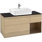 Tvättställsskåp Villeroy & Boch Finion med 3 Lådor Hylla och Bänkskiva för Centrerat Tvättställ