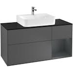 Tvättställsskåp Villeroy & Boch Finion med 3 Lådor Hylla och Bänkskiva för Centrerat Tvättställ