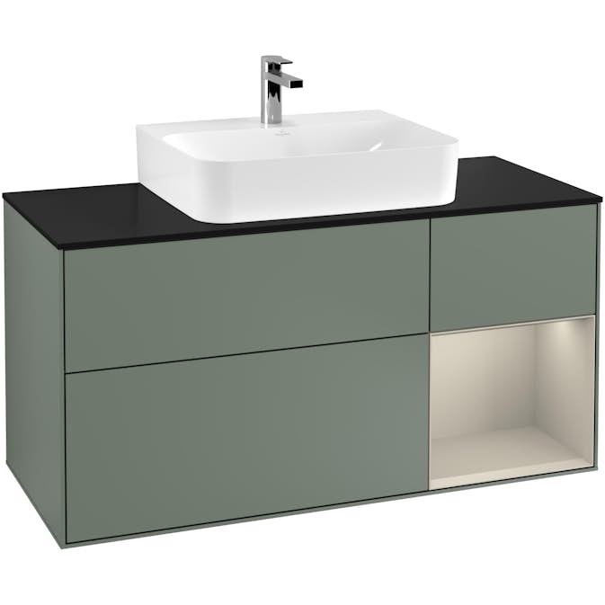 Tvättställsskåp Villeroy & Boch Finion med 3 Lådor Hylla och Bänkskiva för Centrerat Tvättställ