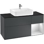 Tvättställsskåp Villeroy & Boch Finion med 3 Lådor Hylla och Bänkskiva för Centrerat Tvättställ