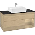 Tvättställsskåp Villeroy & Boch Finion med 3 Lådor Hylla och Bänkskiva för Centrerat Tvättställ