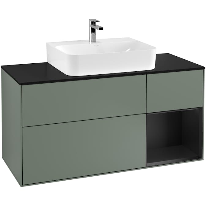 Tvättställsskåp Villeroy & Boch Finion med 3 Lådor Hylla och Bänkskiva för Centrerat Tvättställ